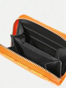 LOONEY TUNES X SHEIN 1pc Pumpkin & Duckling All-Over Print Minimalist Zipper Coin Purse For Women - Multicolor - View 7