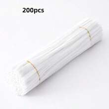 200 dải vải nhung dày nhiều màu, đồ thủ công làm từ ống thông nhiều màu, 9 màu sắc rực rỡ cho đồ thủ công và dự án nghệ thuật tự làm, que bông cho đồ trang trí Ngày lễ tình nhân, Ngày của mẹ và Lễ Phục sinh. - Nhiều màu - Xem 18