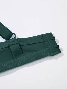 1pc Women's Christmas Bra With Underwire - Dark Green - View 7