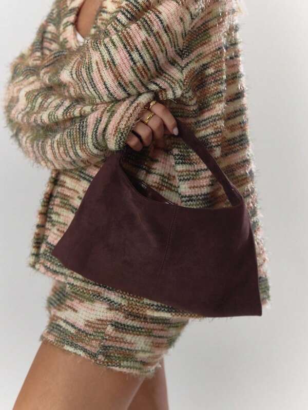 MUSERA Bolsos de mano para damas y mujeres, de ante, de moda, elegantes, sencillos, personalizados, versátiles, para citas, uso diario, compras, tarde de té