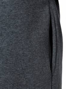 Manfinity Homme 男士休闲基础款拉链抽绳连帽衫，秋季款 - 深灰色 - 查看 4