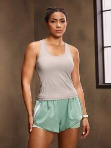 Powerista 女式纯色日常健身运动背心 - 灰色 - 查看 3