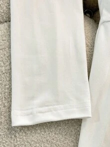 Airaco 女式骑士印花 Polo 领长袖荷叶边下摆休闲连衣裙 - 藏蓝色 - 查看 5