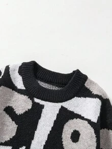 SHEIN Tween Boys Casual Letter Graphic Loose Fit Pullover Hoodie, Streetwear, Suitable For Home, Outdoor, Party, Back To School, Autumn/Winter Preppy Clothes For Kids