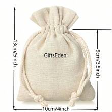 10PCS, 9 Sizes, 100% Natural Plain Linen Christmas Snowflake Drawstring Bags, Jute Burlap Fabric Pouches, Can Store Fruits, Vegetables, Coffee, Can Be Used For Jewelry, Gifts, Cosmetics, Clothes And Other Packaging, Suitable For Christmas, Birthday, Wedding, Party Gifts - Multicolor - View 21