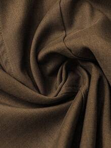 Franclia Fashionable Minimalist Dark Grey High Waist Women's Super Shorts, Zipper Back Closure, Suitable For Daily Commute, Dates And Romantic Occasions - Brown - View 3