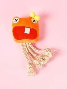 PETSIN 1 件绳索小海怪毛绒宠物声音玩具 - 耐用互动狗玩具，可咀嚼和咬