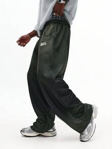 SUMWON Summer Collection Drawstring Wide Leg Sweatpants Relaxed Fit Loungewear Elastic Waist Comfortable Casual Bottoms All Season Street Style Essential Pants Plain - Black - View 3
