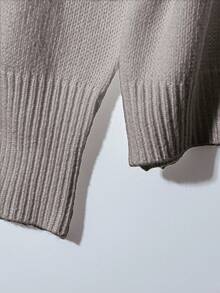 Franclia 2件套女士高端优雅针织毛衣，白色，秋冬 - 摩卡棕 - 查看 3