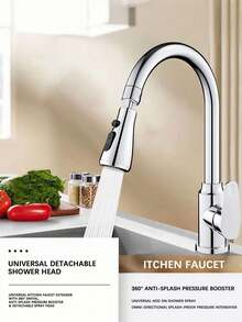 1 szt. Uniwersalny przedłużacz węża do kranu kuchennego, zestaw do natrysku zlewu z obrotowym aeratorem 360°, zapobiegający rozpryskiwaniu, oszczędzający wodę, przedłużacz kranu jednym kliknięciem, do wystroju łazienki, prezent świąteczny, Boże Narodzenie, lato, zima, parapetówka, wesele, impreza - Czarne - Zobacz 5