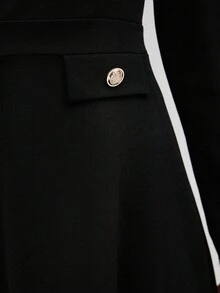 EMERY ROSE Women's Solid Color Waist Cinched Short Casual Dress, Suitable For Commuting Winter Dress Fall Dresses For Women Party Dress Going Out Outfit,Dresses For Women Elegant