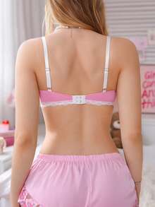 PetitDoll 1pc Women's Underwire Thin Cup Bra - Pink - View 2