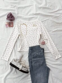 Áo thun dài tay ôm sát, có nơ ren cho bé gái tuổi teen, thoải mái cho mùa thu/đông, dự tiệc, dạo phố, đi học, xuân/thu/Giáng sinh, ngày lễ/ngày gia đình/năm mới. Áo dễ thương cho bé gái tuổi teen, quần áo giá rẻ dễ thương, áo dài tay mùa hè cho bé gái, áo dài tay cho bé gái, quần áo dễ thương cho bé gái tuổi teen. - trắng - Xem 2