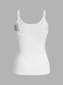 SHEIN EZwear 2pcs Women's White Tight Casual Camisole - White - View 7