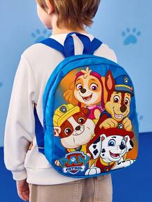 SHEIN | PAW Patrol 1pc Cute Cartoon Rubble, Skye, Chase Pattern Mini Polyester Backpack With Adjustable Shoulder Strap, Back To School - Blue - View 8