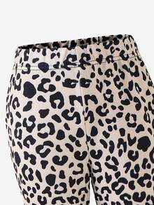 SHEIN ChillGRL 2 件女童纯色蝴蝶结运动衫和喇叭裤套装，可爱甜美的秋季户外、休闲、度假装 - 黑色 - 查看 7