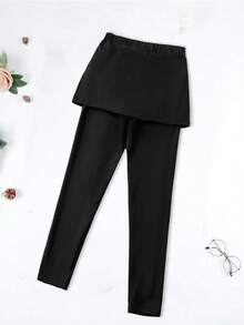 Franclia 女士保暖内衬紧身裤，秋冬季保暖外套 - 黑色 - 查看 2