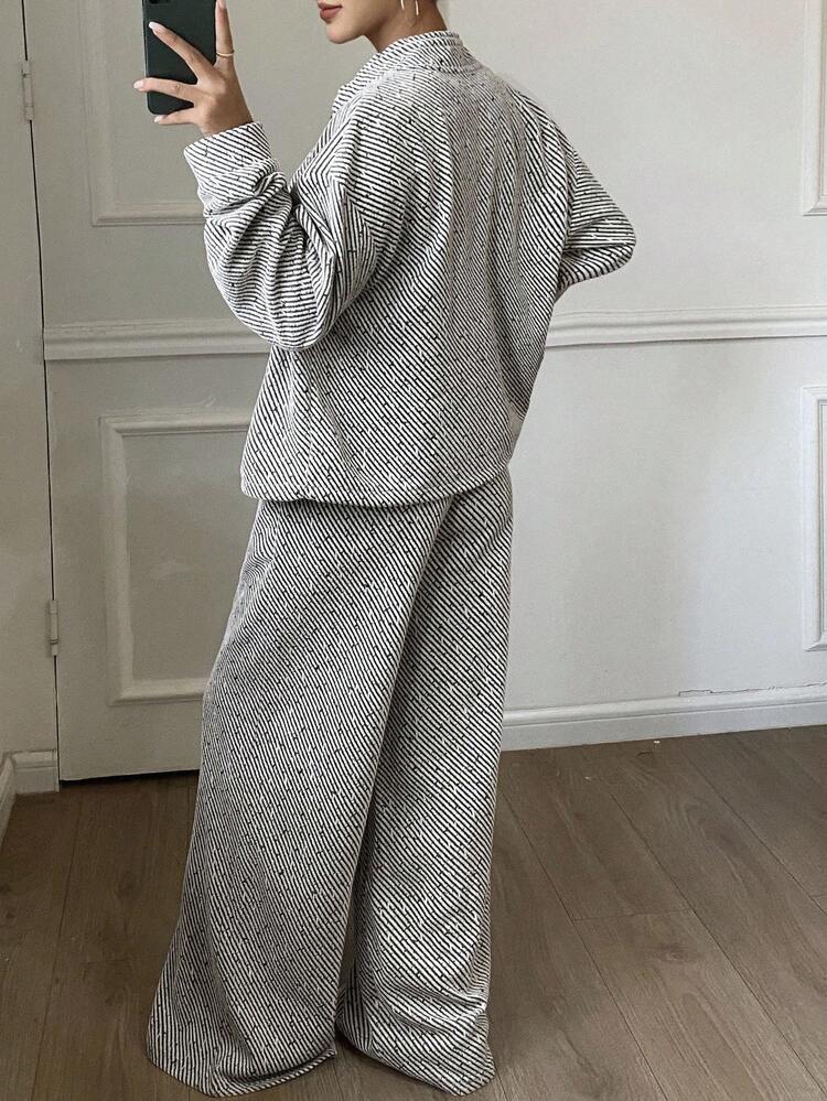 Women's Plaid Turtleneck Top And Casual Pants 2 Pieces Set, Autumn Tracksuits Women Set Lounge Sets For Women