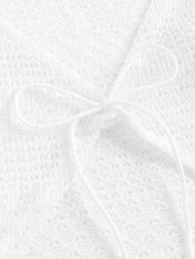 Girlism Teen Girls Jacquard Knit Flare Sleeve Jacket & Ditsy Floral Slip Dress Co-Ord Set, Sweet Casual Elegant