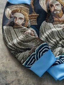 AXEPEAK Men's Casual Figure Print Hoodie, Autumn/Winter