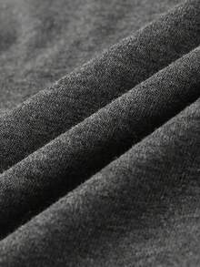 INAWLY 女士短袖纯色简约修身优雅甜美圆领 T 恤 - 深灰色 - 查看 7