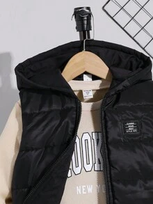 3 件套幼儿男童休闲服装套装（长袖上衣、裤子和无袖夹克） - 彩色 - 查看 5