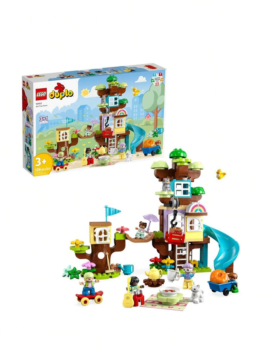 LEGO 3-In-1 Tree House Kids Building Block Set, Suitable As Gift - Multicolor - View 1