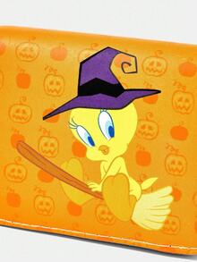 LOONEY TUNES X SHEIN 1pc Pumpkin & Duckling All-Over Print Minimalist Zipper Coin Purse For Women - Multicolor - View 5