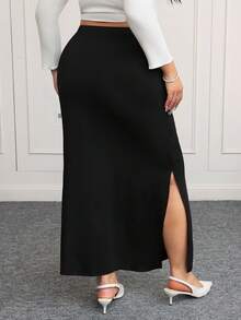 CovetEZ 加大码纯色开衩裙夏季穿搭