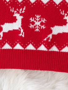 Jeune garçon col rond pull casual imprimé tout-sur-tout, pour Noël