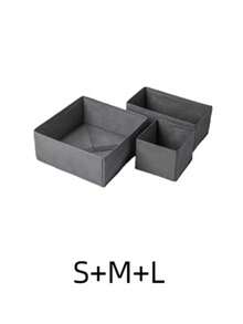 1/3/6 Pack Foldable Cloth Storage Box Closet Dresser Drawer Organizer Fabric Baskets Bins Containers Divider For Clothes Underwear Bras Socks Lingerie Clothing - Grey - View 11