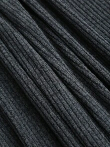 Sweetra Women's Oblique Shoulder Ruched V-Waist Casual Business Jumpsuit, Deep Grey - Black - View 5