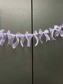 1pc 12 Bows Elegant Garland Pink White Black Purple Bow Decor For Princess Theme Party Birthday Wedding Valentine Day Decoration For Shelves Walls Background Room Decor Party Favors - Multicolor - View 8