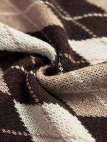 Nubod Plus Size New Arrival Popular Elegant Women V-Neck Long Sleeve Geometric Pattern Vest, Autumn/Winter - Multicolor - View 6