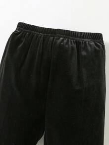 SHEIN 3 件套男婴优雅天鹅绒西装外套、白色长袖衬衫和裤子套装，绅士装，适合生日派对、正式场合、婚礼、圣诞节、万圣节秋冬女士服装 - 黑色 - 查看 7