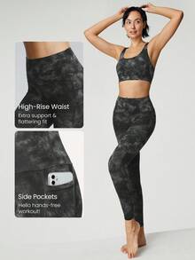 GLOWMODE 24英寸featherfit™高腰側口袋緊身褲 - 彩色 - 查看 3