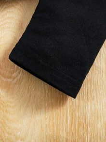 2pcs Young Girls Knitted Textured Digital Print Cute Heart Pattern Layered Colorful T-Shirt Set, With Floral Trim Sleeves Design, Suitable For All Seasons - Multicolor - View 8