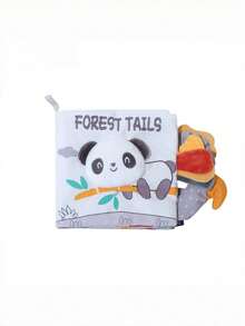 Black White High Contrast Cloth Book Tear Resistant Chewable Crinkle Paper Sensory Tails Activity Toy For Newborns Visual Development - Multicolor - View 13