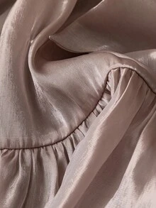 DreamSkyne Elegancka bluzka damska z rozszerzanymi rękawami i perłowymi koralikami w dużym rozmiarze