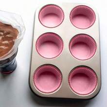 Pink Baking Cups, 100/200/500 Pieces Paper Cupcake Liners Wrappers Nonstick Muffin Molds Baking Cup Holders For Party, Wedding, Birthday, Christmas - Pink - View 4
