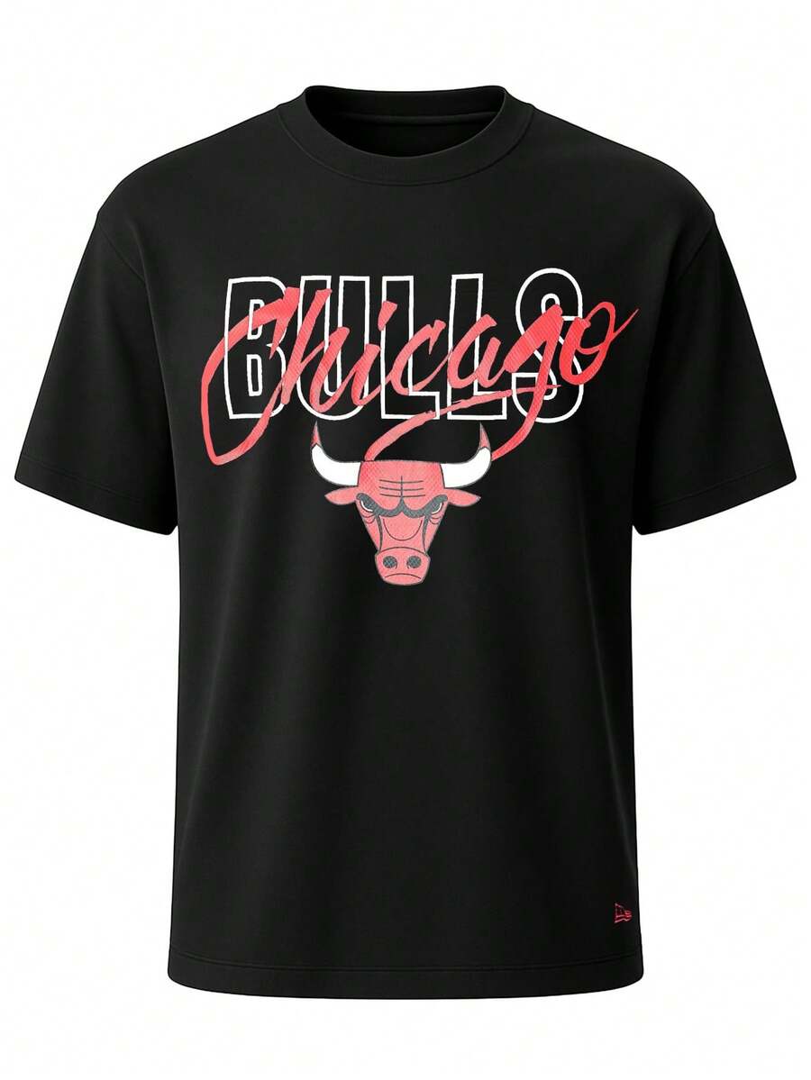 Chicago Bulls Men's T-Shirts Black - Black and Red - View 1