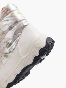 JNSQ 1 Pair Kids Winter Fashion Beige Cartoon Tree Pattern Thermal Lined Ankle Snow Boots, Warm And Casual Outdoor - Beige - View 6