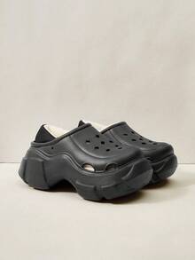 Cuccoo 女士时尚毛绒衬里厚底凉鞋，适合秋冬季