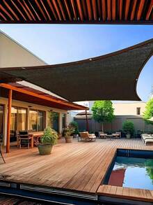 1 件 79x79 英寸 79x118 英寸重型遮阳布黑色密织防紫外线网适用于户外阳台花园植物温室夏季防晒