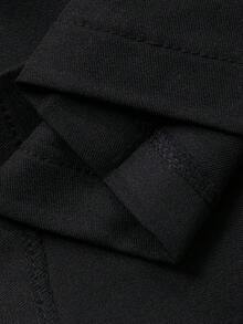 FRIFUL Chân váy xếp ly màu trơn dáng dài ngang gối dành cho nữ, kiểu dáng thường ngày. - màu đen - Xem 8