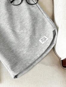 SWAVVY 男士字母贴布抽绳腰短裤