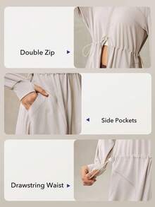 OutZeal SunProof UPF50+ 速干防晒夹克 女款 带侧口袋 日常休闲 - 卡其色 - 查看 5