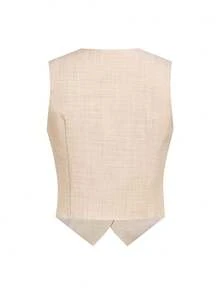 Ellevyn Damen eleganter Büroanzug Weste & Hose 2-teiliges Set, hochwertige Business Formalbekleidung mit Futter, vielseitig einsetzbar im Herbst/Winter - Khaki - Übersicht 3