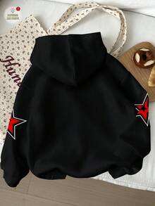 SHEIN EZwear 女士秋装/女士冬装/Y2K风格服装/街头服饰/返校季/休闲街头风/嘻哈风/女士休闲街头印花卫衣/嘻哈风/芝加哥23号图案 - 彩色 - 查看 2