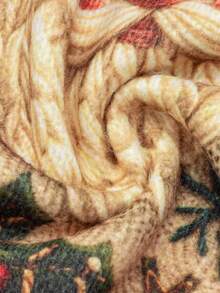 EMERY ROSE Women's Christmas Knitted Sweater With 3D Santa Print - Plus Size Holiday Santa Top For Everyday Wear